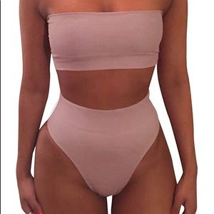 pink high waisted bikini